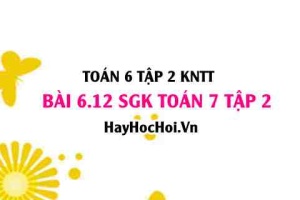 Bài 6.12 SGK Toán 7 tập 2 Kết nối tri thức